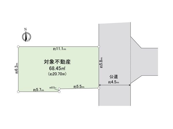 海老名市社家3丁目 古屋付き土地 区画図 海老名市社家3丁目 古屋付き土地 区画図