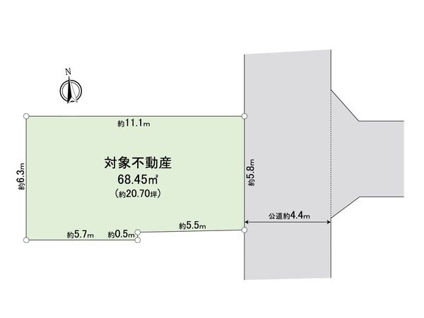 海老名市社家3丁目 古屋付き土地 区画図 海老名市社家3丁目 古屋付き土地 区画図