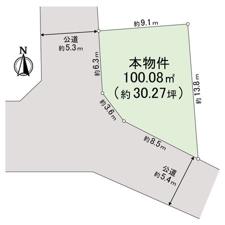 海老名市国分南4丁目 古屋付き土地 区画図 海老名市国分南4丁目 古屋付き土地 区画図