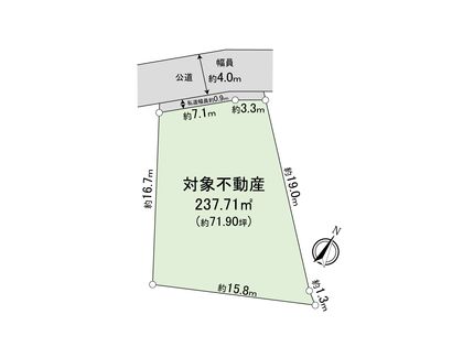 海老名市国分北3丁目 土地 区画図