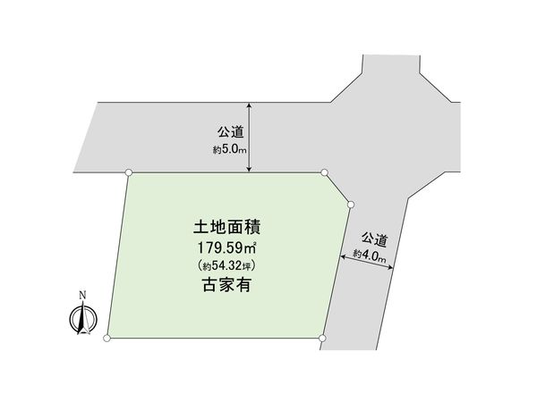 海老名市国分南2丁目 古屋付き土地 区画図 海老名市国分南2丁目 古屋付き土地 区画図