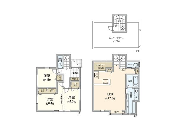 大谷北2丁目 新築戸建 B号棟 間取図(平面図)