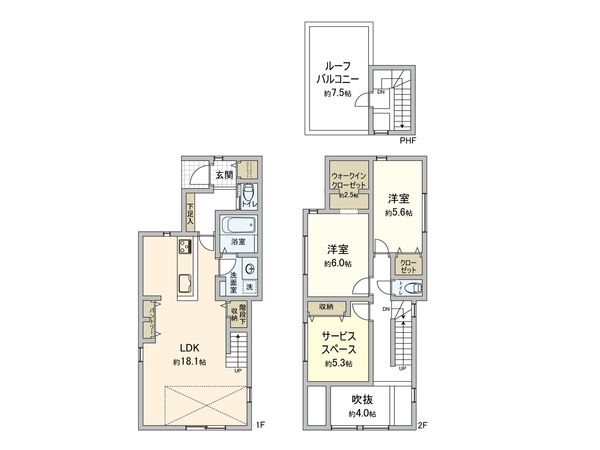 綾瀬市深谷上5丁目 新築戸建 C棟 間取図(平面図) 綾瀬市深谷上5丁目 新築戸建 C棟 間取図(平面図)