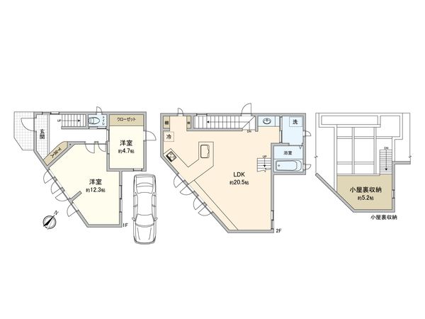 綾瀬市深谷上2丁目 戸建 間取図(平面図) 間取図(平面図)