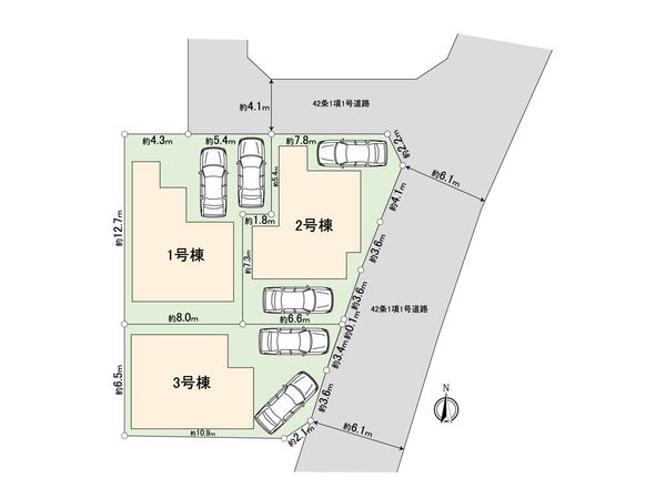 座間市立野台3丁目 新築戸建1号棟 間取図(平面図) 間取図(平面図)