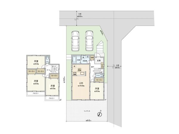 座間市緑ケ丘1丁目 戸建 間取図(平面図)