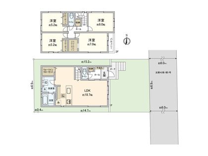 座間市立野台3丁目 新築戸建2号棟 間取図(平面図)