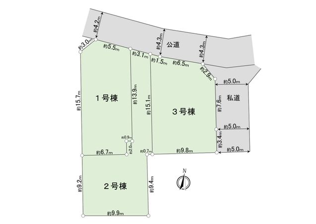 海老名市国分北3丁目 新築戸建3号棟 区画図 区画図