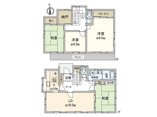 座間市南栗原5丁目 戸建 間取図(平面図) 座間市南栗原5丁目 戸建 間取図(平面図)