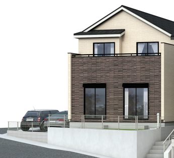 伊勢原市東大竹 新築戸建5号棟 外観パース図