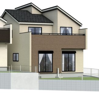 伊勢原市東大竹 新築戸建2号棟 外観パース図