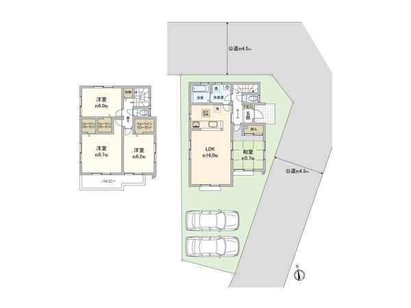 座間市入谷西3丁目 戸建 間取図(平面図) 間取図(平面図)