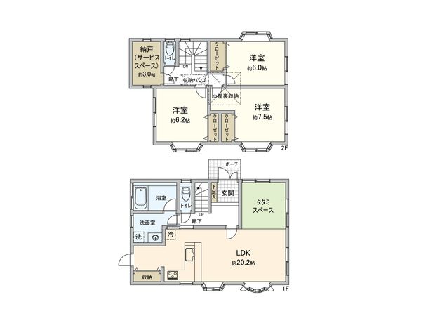 海老名市国分寺台一丁目 戸建 間取図(平面図)