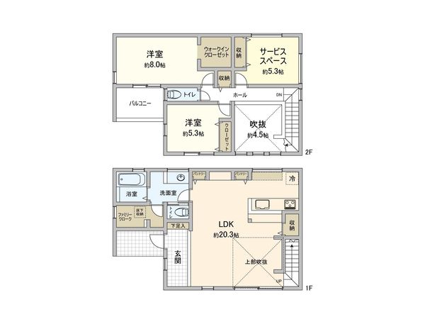 綾瀬市綾西5丁目 新築戸建 A棟 間取図(平面図) 綾瀬市綾西5丁目 新築戸建 A棟 間取図(平面図)