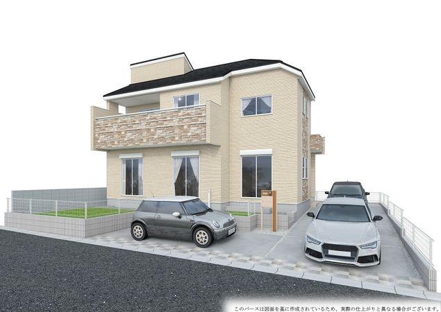 綾瀬市綾西3丁目 新築戸建 外観パース図 綾瀬市綾西3丁目 新築戸建 外観パース図
