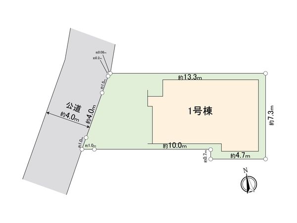 海老名市上郷3丁目 新築戸建 1号棟 区画図
