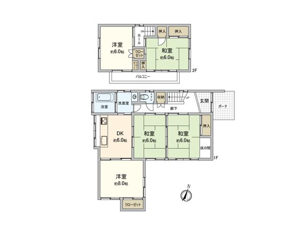 綾瀬市寺尾釜田2丁目 戸建 間取図(平面図) 綾瀬市寺尾釜田2丁目 戸建 間取図(平面図)