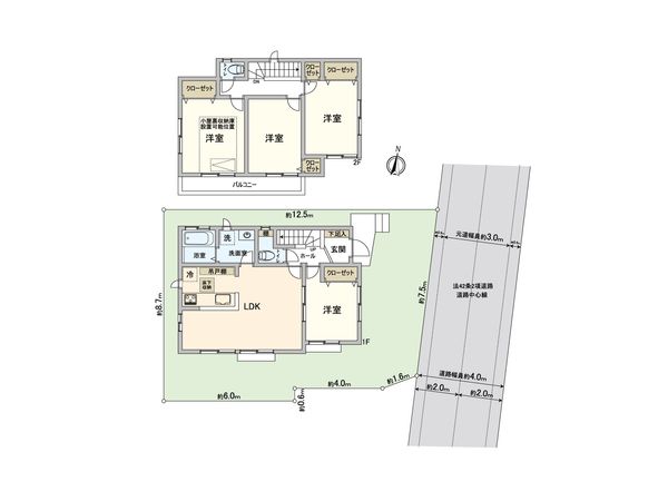 座間市立野台1丁目 戸建 間取図(平面図) 座間市立野台1丁目 戸建 間取図(平面図)