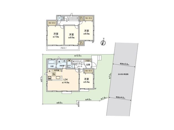 座間市立野台1丁目 戸建 間取図(平面図)