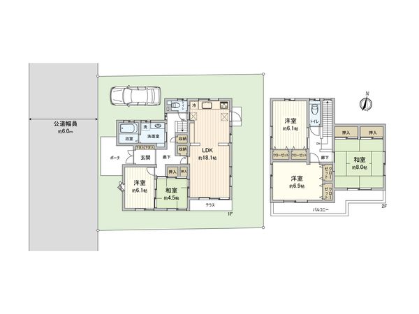 海老名市上今泉5丁目 戸建 間取図(平面図) 海老名市上今泉5丁目 戸建 間取図(平面図)