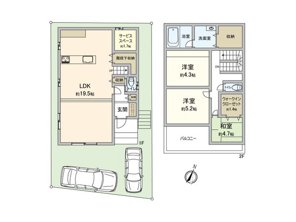 綾瀬市深谷中6丁目 戸建 間取図(平面図) 間取図(平面図)
