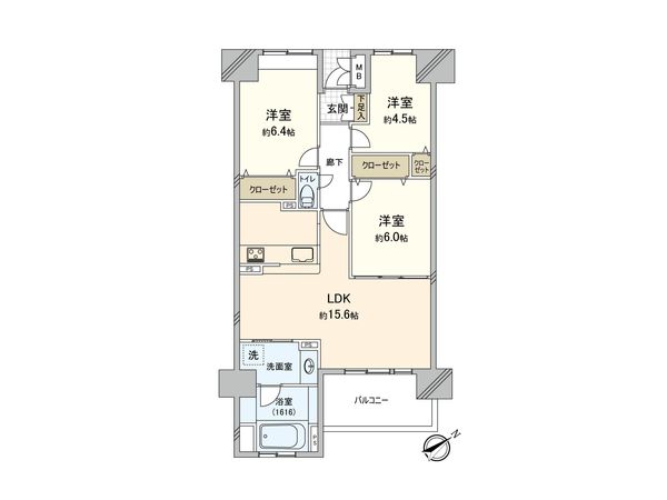 ベルドゥムール海老名弐番館 間取図(平面図) 間取図(平面図)