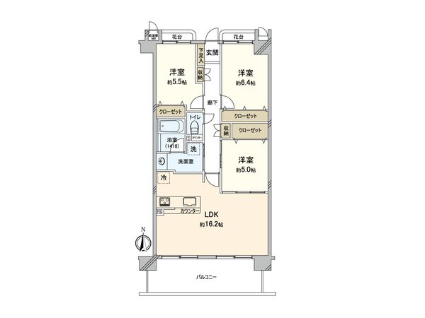 アパガーデンコート海老名 間取図(平面図) 間取図(平面図)
