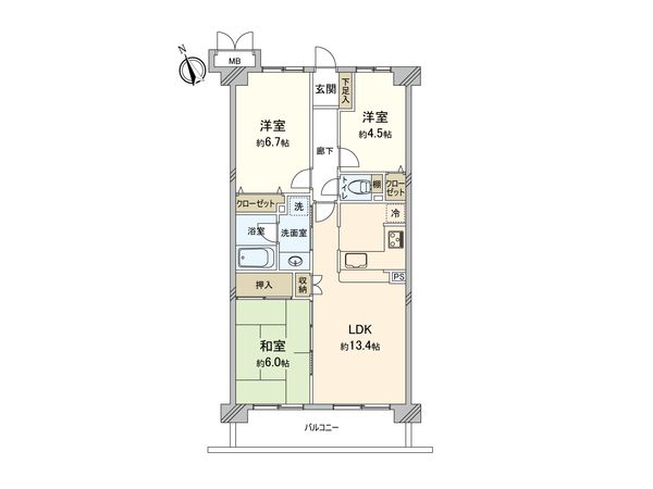 メイツ海老名 間取図(平面図)