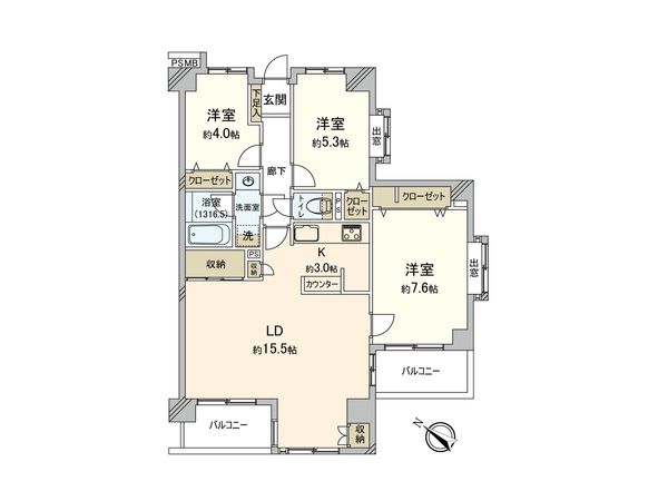 ハイネスさがみ野 間取図(平面図) 間取図(平面図)