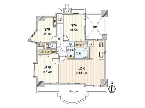 ヴィザージュ海老名 間取図(平面図)