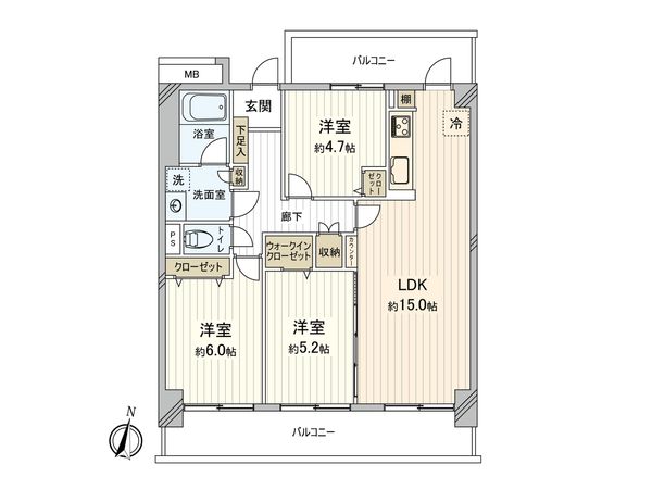 南えびな杉久保サンパルク650 A街区2号 間取図(平面図)