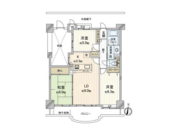 ヴィザージュ海老名 間取図(平面図)