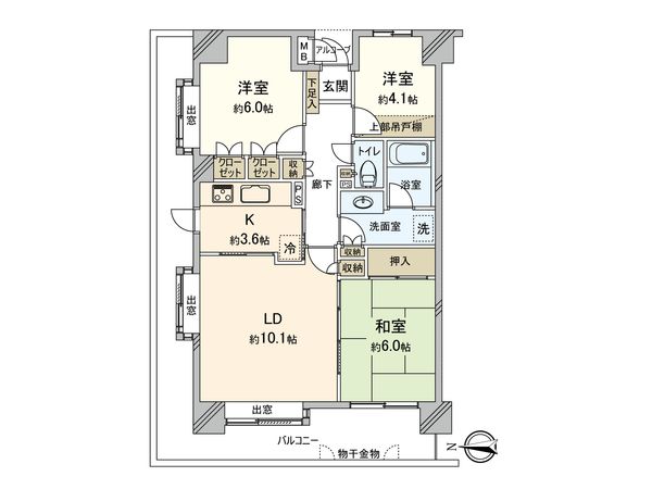 さがみ野パークホームズ 間取図(平面図)