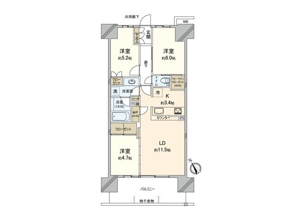 セントガーデン海老名 Ⅰ街区 間取図(平面図)