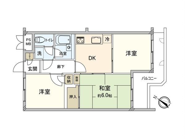 セザール第二さがみ野 間取図(平面図) セザール第二さがみ野 間取図(平面図)