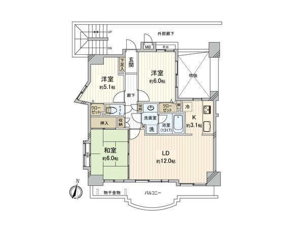 ヴィザージュ海老名 間取図(平面図)
