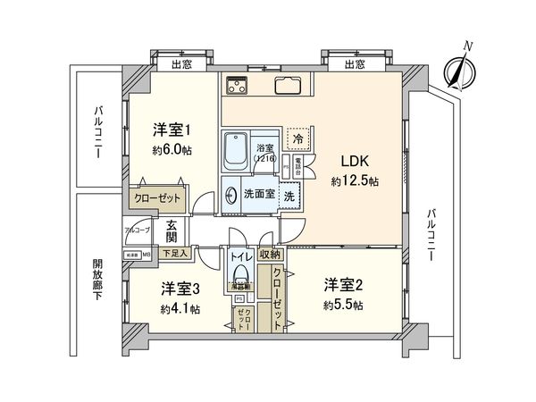 大和パーク・ホームズ弐番館 間取図(平面図) 大和パーク・ホームズ弐番館 間取図(平面図)