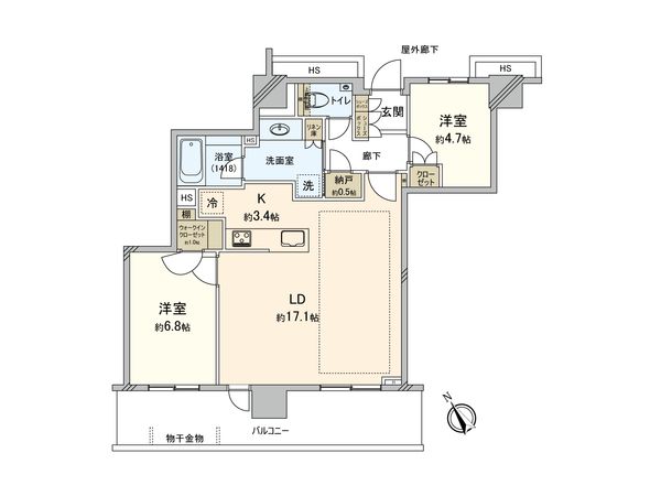 グレーシアタワーズ海老名 イースト 間取図(平面図)