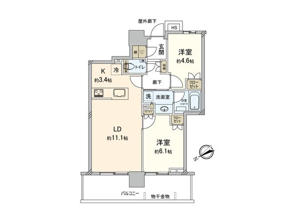 グレーシアタワーズ海老名 イースト 間取図(平面図)