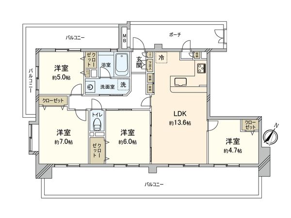 クリオ相模大塚弐番館 間取図(平面図) クリオ相模大塚弐番館 間取図(平面図)