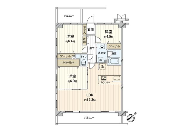 ルピナスかしわ台 間取図(平面図)