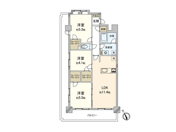 ライオンズマンションさがみ野第5 間取図(平面図) 間取図(平面図)