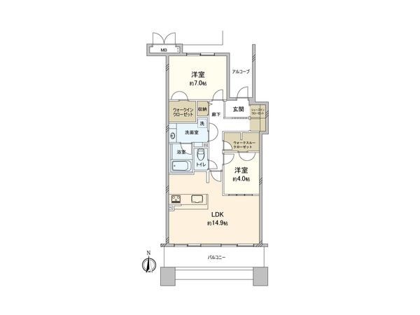 ビナマークスウエスト 間取図(平面図)