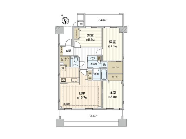小田急コアロード海老名Ⅵ 間取図(平面図) 間取図(平面図)