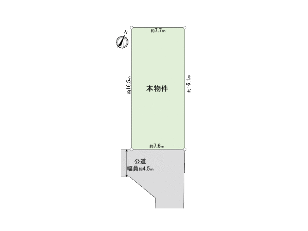 町田市金井1丁目 土地 地形図