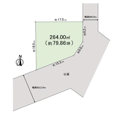 成瀬台３丁目　土地 地形図