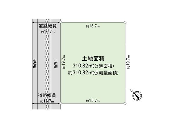 鶴川4丁目 古家付き土地 区画図