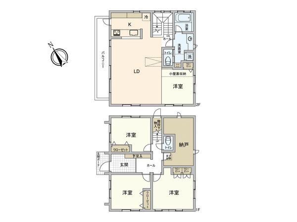 金井ヶ丘2丁目 戸建 間取図(平面図) 間取図(平面図)