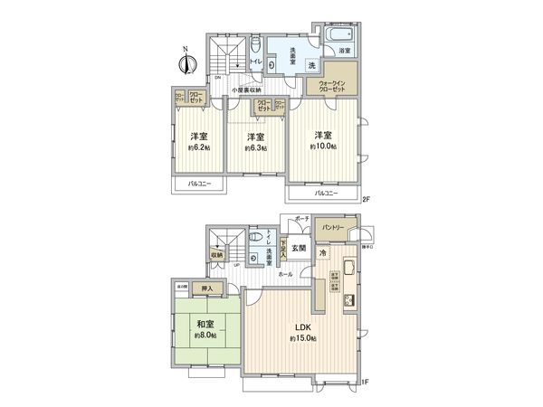 薬師台2丁目 戸建 間取図(平面図) 間取図(平面図)