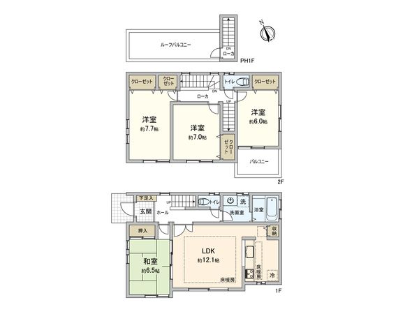 金井ヶ丘3丁目 戸建 間取図(平面図) 間取図(平面図)